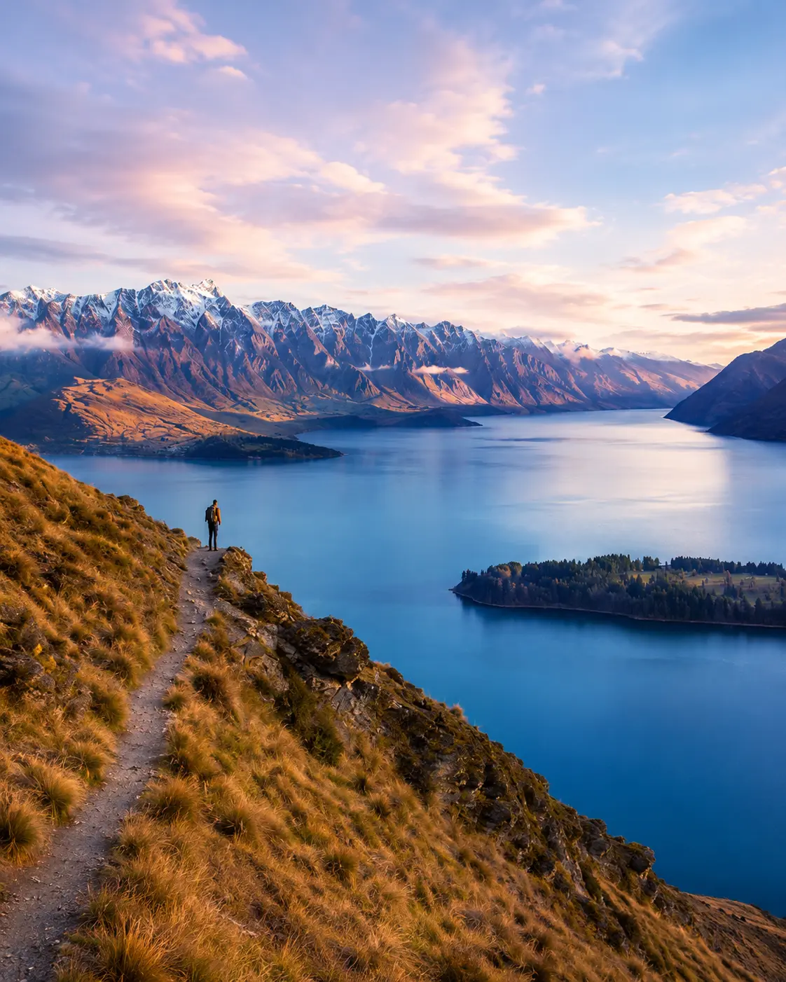 Queenstown mountain and lake landscape